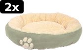2x HUGS MAND SAGE GROEN 61X61X13CM