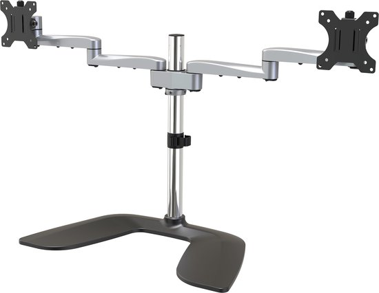 Vertical Dual Monitor Stand for up to 27 Monitors - Aluminium - Stand