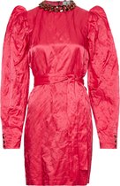 zoe karssen - dames -  hills-jurk met ketting en lange mouwen -  fuchsia - rose - s - TV Commercial Style