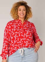 YESTA Jillian Blouse - Red/Multi-Colour - maat 0(46)