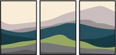 Walljar - Mountainscape - Muurdecoratie - Plexiglas schilderij