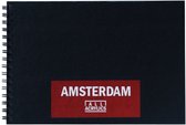 Carnet de croquis - Carnet de dessin - Avec classeur à anneaux - Zwart - A4 - 250 grammes - Amsterdam