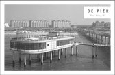 Walljar - De Pier '61 - Zwart wit poster