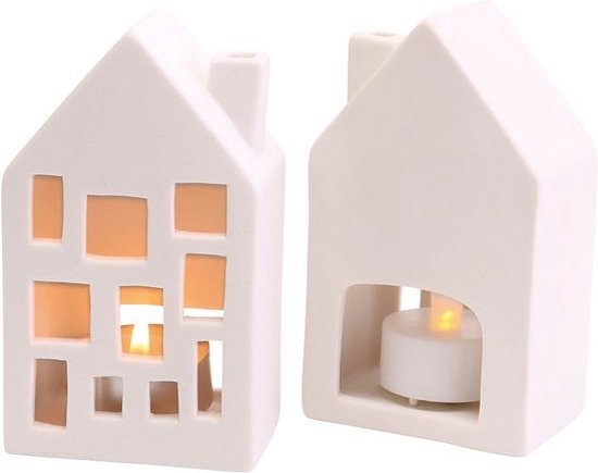 1x Gouden waxinelichtjeshouders/windlichtjes 7 cm | Fun en Feest