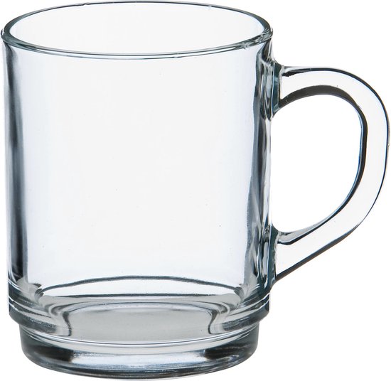 12x Theeglazen/koffieglazen transparant glas met inhoud 260 ml | bol.com