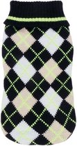 Croci hondentrui argyle geruit zwart / geel / wit (35 CM)
