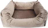 Madison Velours Dog Bed Taupe S