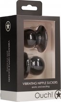 Vibrating Nipple Suckers - Black - Nipple Vibrators & Stickers black
