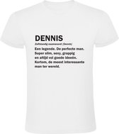 Dennis Heren t-shirt | jarig | verjaardagkado | verjaardag kado | grappig | cadeau | Wit