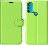 Book Case - Motorola Moto G71 Hoesje - Groen