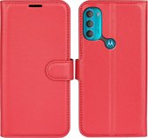 Book Case - Motorola Moto G71 Hoesje - Rood