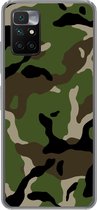 Geschikt voor Xiaomi Redmi 10 hoesje - Militair camouflage patroon - Siliconen Telefoonhoesje