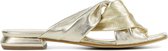 Mace Slippers Dames Sandalen / Instappers / Damesschoenen - Leer - Blokhak - M118 met - Goud - Maat 38