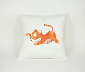 Kussensloop Tijger Beestenboel Safari - Kussenhoes - Sierkussen - Kinderkamer - 45x45cm - Exclusief Vulling - PillowCity