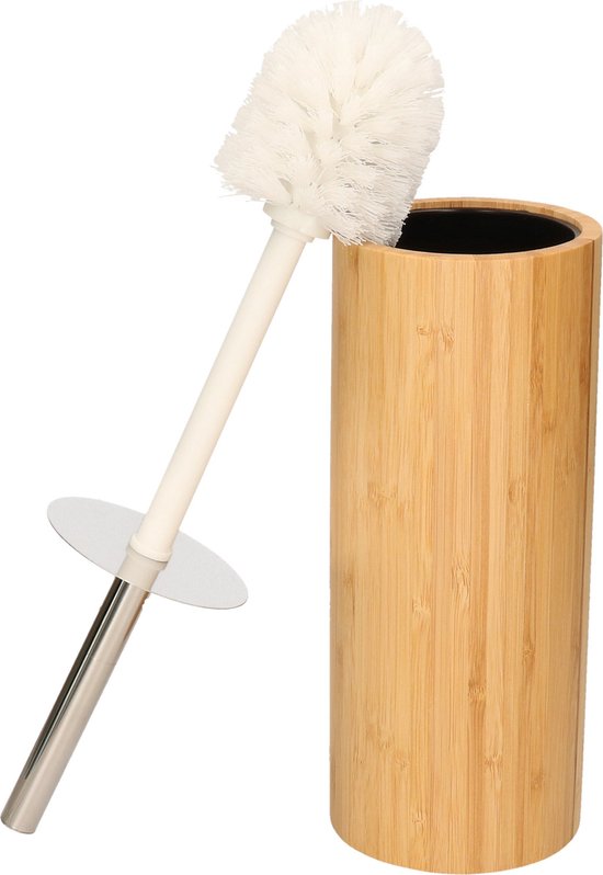 Brosse WC marron avec support bambou 37 cm - Brosses WC | bol.com
