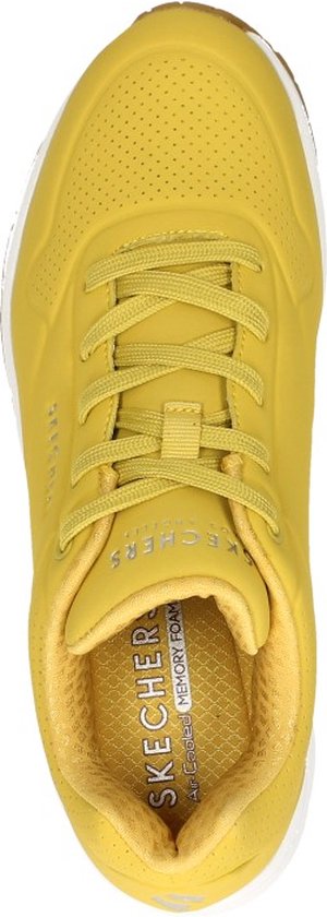 Skechers Uno -Stand On Air Dames Sneakers - Yellow - Maat 36