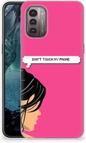 Smartphone hoesje Nokia G21 | G11 Back Case Siliconen Hoesje Woman Don't Touch My Phone