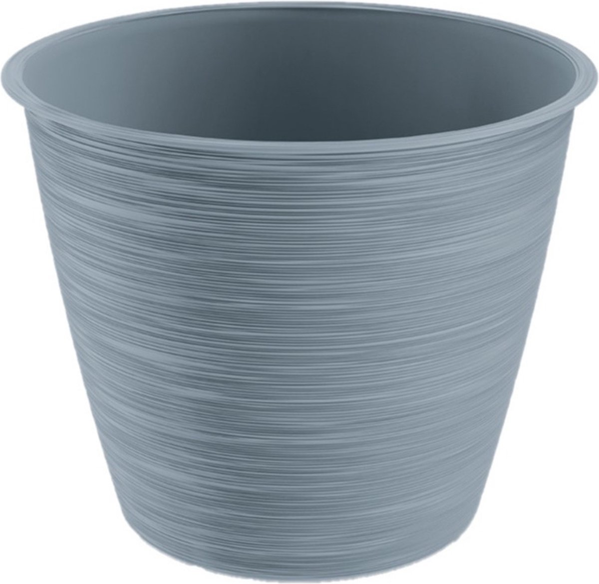 Prosperplast Plantenpot/bloempot Paintstripe - kunststof - grijs - 17 x 14 cm - stijlvol