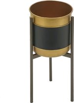 Planthouder Ø 20*45 cm Zwart, Goudkleurig Ijzer Bloempot Decoratie Pot