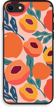 Case Company® - iPhone 7 hoesje - Perzik - 100% Biologisch Afbreekbaar - Duurzaam - Biodegradable Soft Case - Milieuvriendelijke Print op Achterkant - Zwarte Zijkanten - Bescherming Over de S