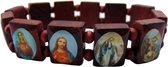 Rood Houten Christelijke Armband Katholiek Christendom Cadeau