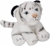 Pluche zittende witte tijger knuffeldier 15cm