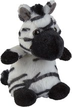 Pluche knuffel dieren Zebra 12 cm - Speelgoed wilde dieren knuffelbeesten
