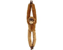 Ravensden Pluche knuffel dieren - hangende Orang Utan Aap - 65 cm - klittenband handjes