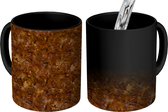Magische Mok - Foto op Warmte Mokken - Bruin - Graniet print - Patronen - Magic Mok - Beker - 350 ML - Uitdeelcadeautjes