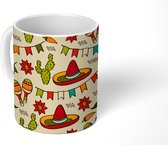 Tasse - Tasse à café - Mexique - Cactus - Motifs - Tasses - 350 ML - Tasse - Tasses à café - Tasse à thé - Décoration Sinterklaas - Cadeaux pour enfants - Cadeaux de chaussures Sinterklaas