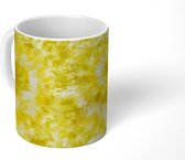 Mok - Tie dye - Geel - Wit - Patronen - Mokken - 350 ML - Beker - Uitdeelcadeautjes