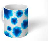 Mok - Koffiemok - Blauw - Waterverf - Patronen - Mokken - 350 ML - Beker - Koffiemokken - Theemok