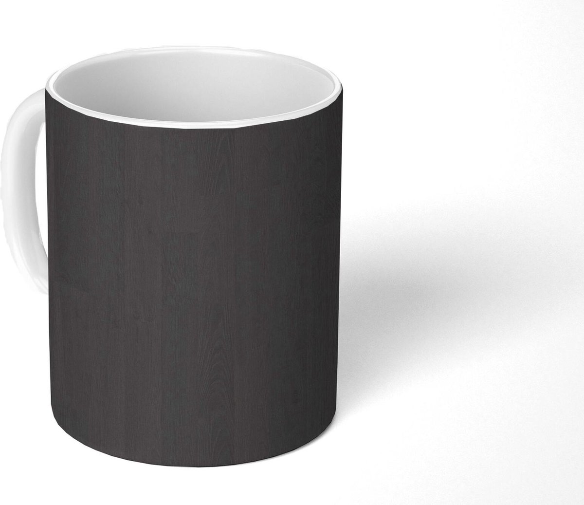 Mok - Plank - Zwart - Patronen - Mokken - 350 ML - Beker - Uitdeelcadeautjes