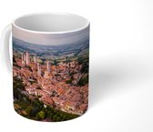 Mok - Zonsondergang over de middeleeuwse stad San Gimignano - 350 ML - Beker - Uitdeelcadeautjes