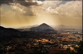 Walljar - Aerial Landscape - Muurdecoratie - Canvas schilderij