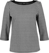 TAIFUN Dames Shirt met 3/4-mouwen en pied-de-poule