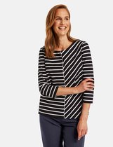 GERRY WEBER Dames Gestreept shirt met 3/4-mouwen