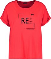 SAMOON Dames T-shirt met tekstprint EcoVero
