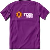 Bitcoin Master - Crypto T-Shirt Kleding Cadeau | Dames / Heren / Unisex | Bitcoin / Ethereum shirt | Grappig Verjaardag kado | Tshirt Met Print - Paars - S