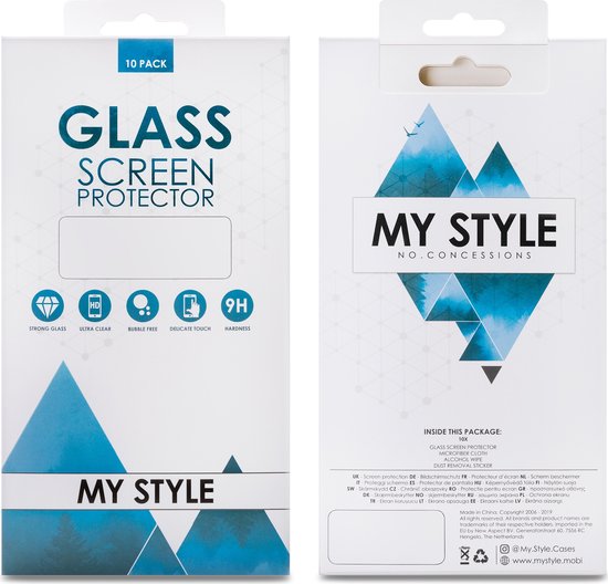 My Style - Samsung Galaxy S22 Glazen Screenprotector - Case Friendly (10-Pack)