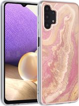 UNIQ Classic Case Samsung Galaxy A32 5G TPU Back Cover hoesje - Marble Pink