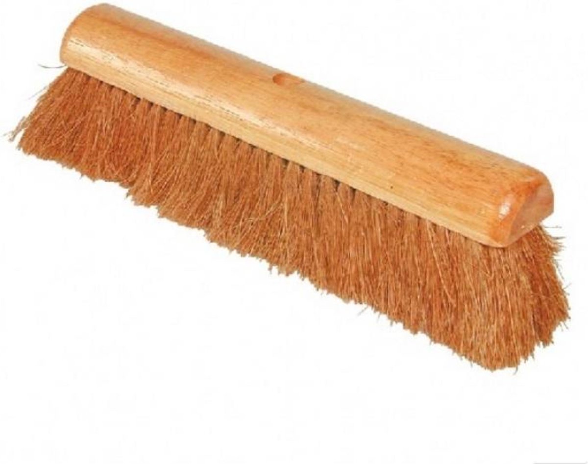 Goedkoopste Benson Bezemkop binnen - bruin - hout - kokos borstelharen - 28 cm - Zaalbezem