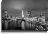 Walljar - Rotterdam Skyline II - Muurdecoratie - Canvas schilderij