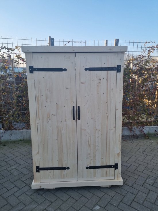 Kledingkast ''Brocante'' van Nieuw, Blank steigerhout 240x100cm