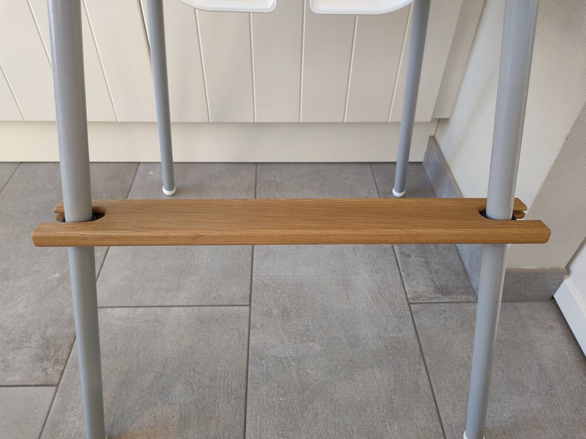 Voetensteun voor IKEA ANTILOP kinderstoel - 100% hergebruikt eikenhout – foto 3