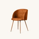 Fluwelen stoel, 55.5x60xH83 cm - YPOS