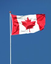 Canadeense Vlag - Canada Vlag - 90x150cm - Canada Flag - Originele Kleuren - Sterke Kwaliteit Incl Bevestigingsringen - Hoogmoed Vlaggen