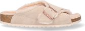 Birkenstock Arosa Shearling Dames Slippers Nude Narrow-fit | Beige | Suède | Maat 35