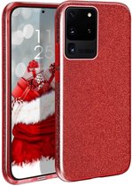 oTronica Backcover glitter voor Samsung Galaxy A33 (5G) hoesje - Rood