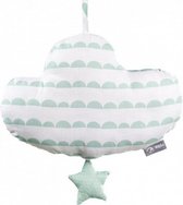 muziekdoos Happy Cloud 27 cm wit/groen